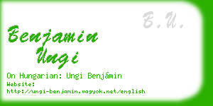 benjamin ungi business card