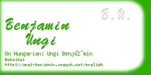 benjamin ungi business card